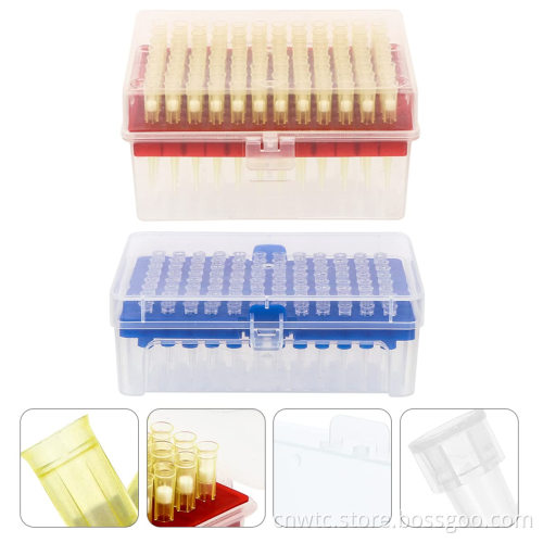 Plastic Bulk Micro Pipette Tips - Blue, Yellow, 10ul, DNase RNase Free for Laboratory Use